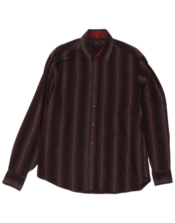 Camicia da uomo Ted Baker taglia 5 XL a righe nere