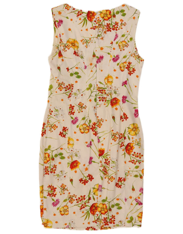 Abito tubino senza maniche da donna Dolce & Gabbana UK 8 piccolo floreale bianco