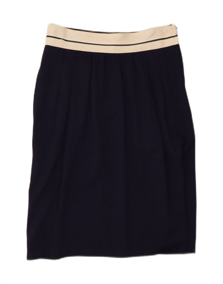 Gonna dritta da donna Ferretti Studio UK 12 media W26 rayon blu navy