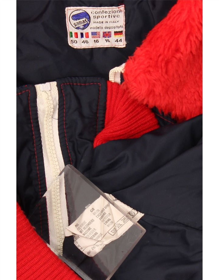 Giubbotto bomber da donna Samas UK 16 Large in nylon color block blu navy