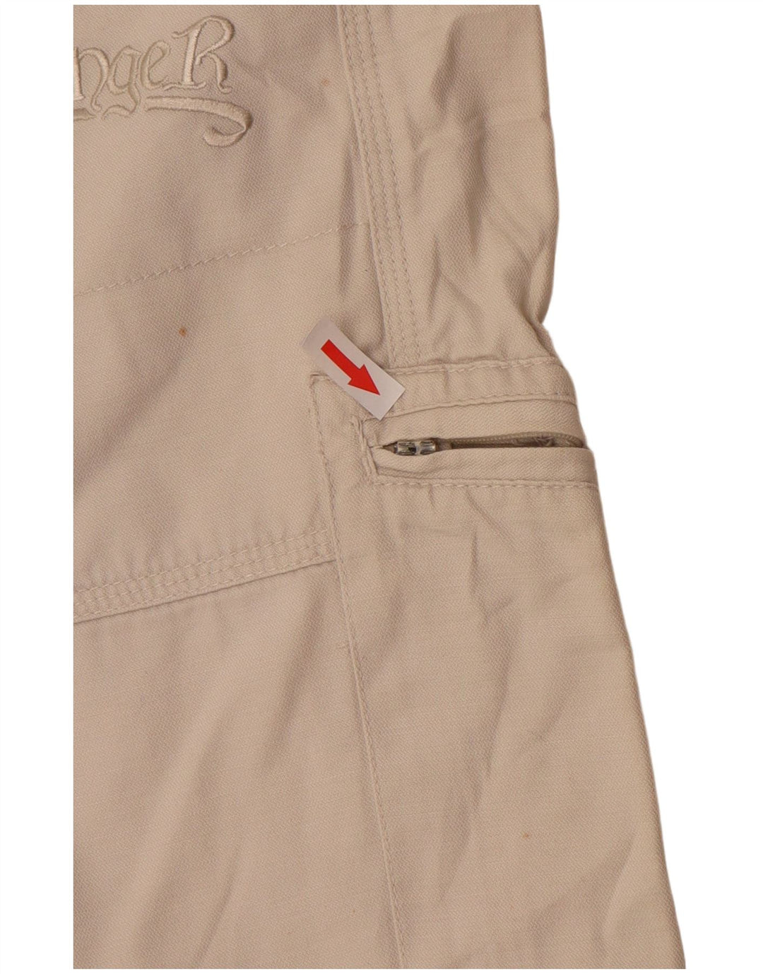 Pantaloncini cargo vintage da uomo IT 44 XS W34 in cotone bianco