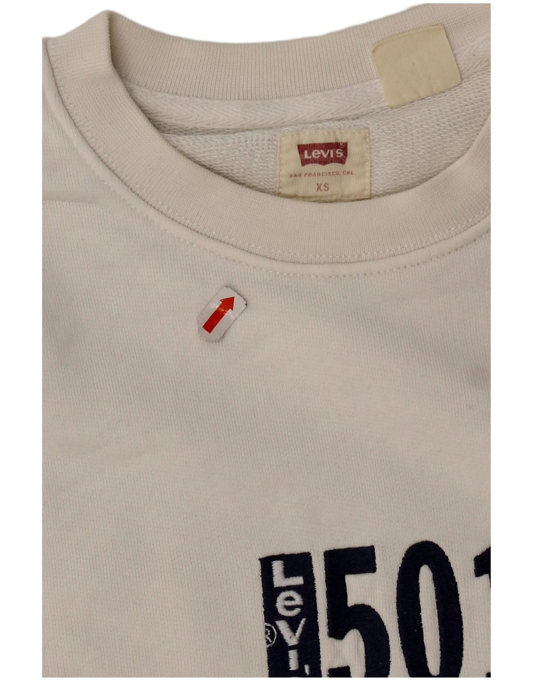 Levi's Uomo Felpa con vestibilità comoda grafica XS Cotone bianco sporco
