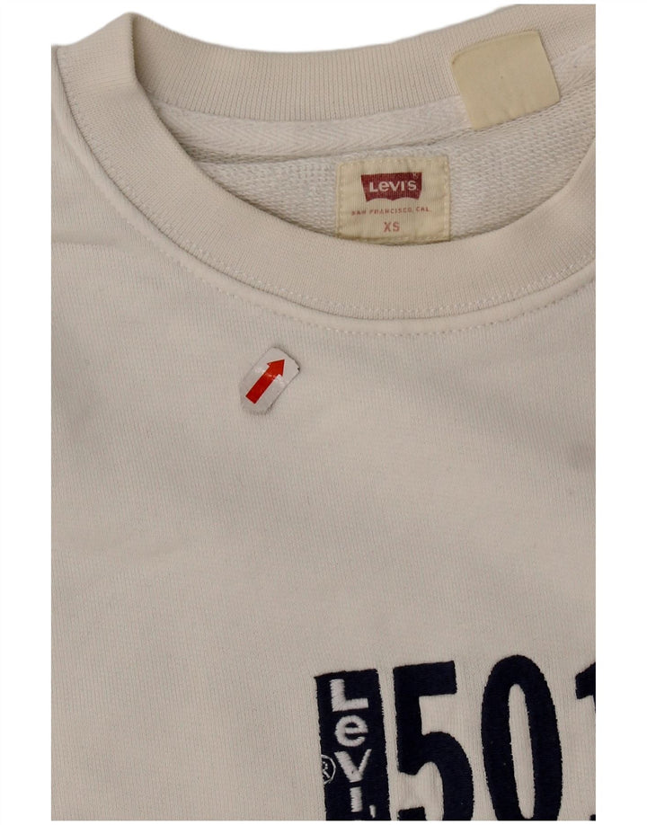 Levi's Uomo Felpa con vestibilità comoda grafica XS Cotone bianco sporco