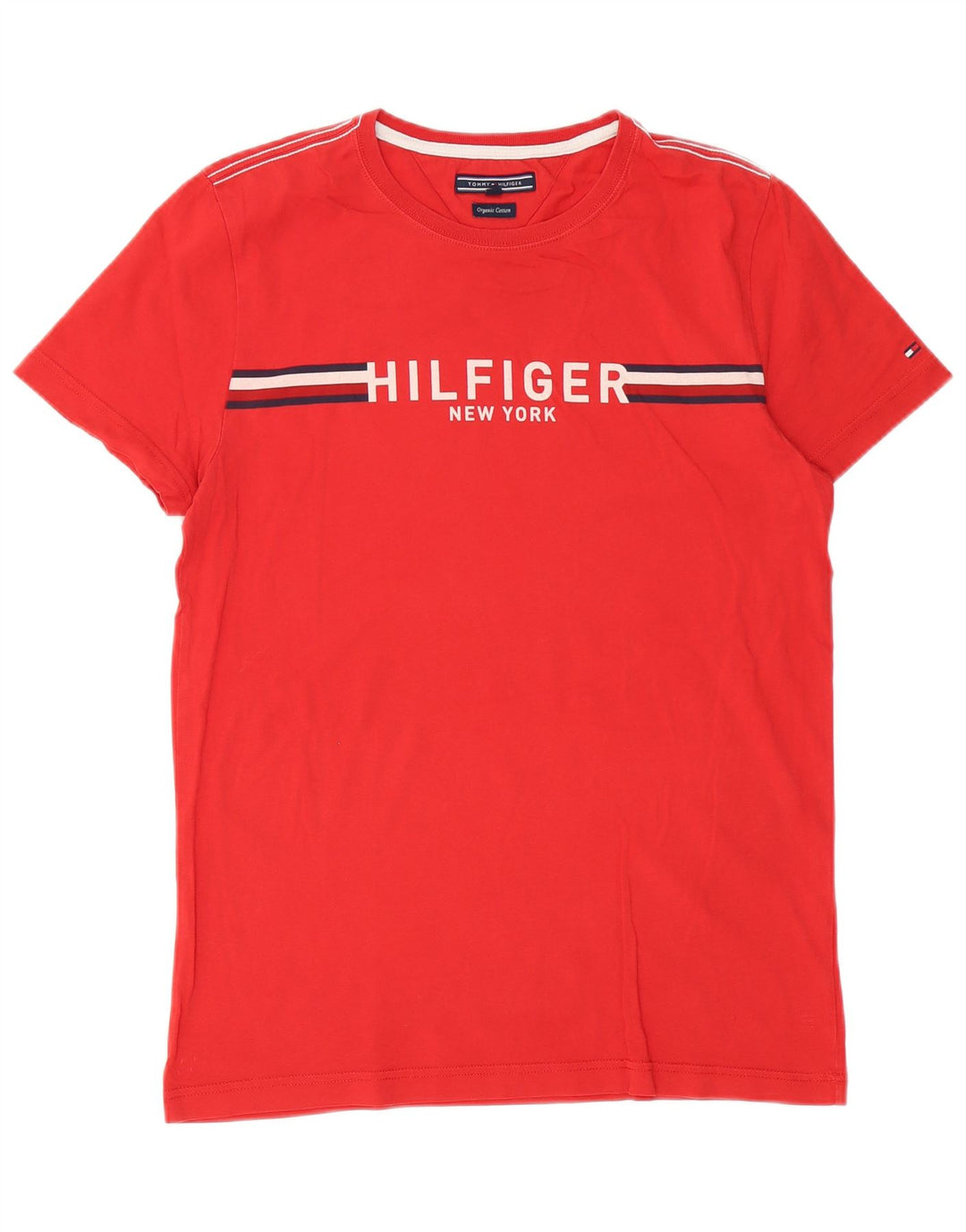 T-shirt grafica da uomo Tommy Hilfiger Top in cotone rosso medio