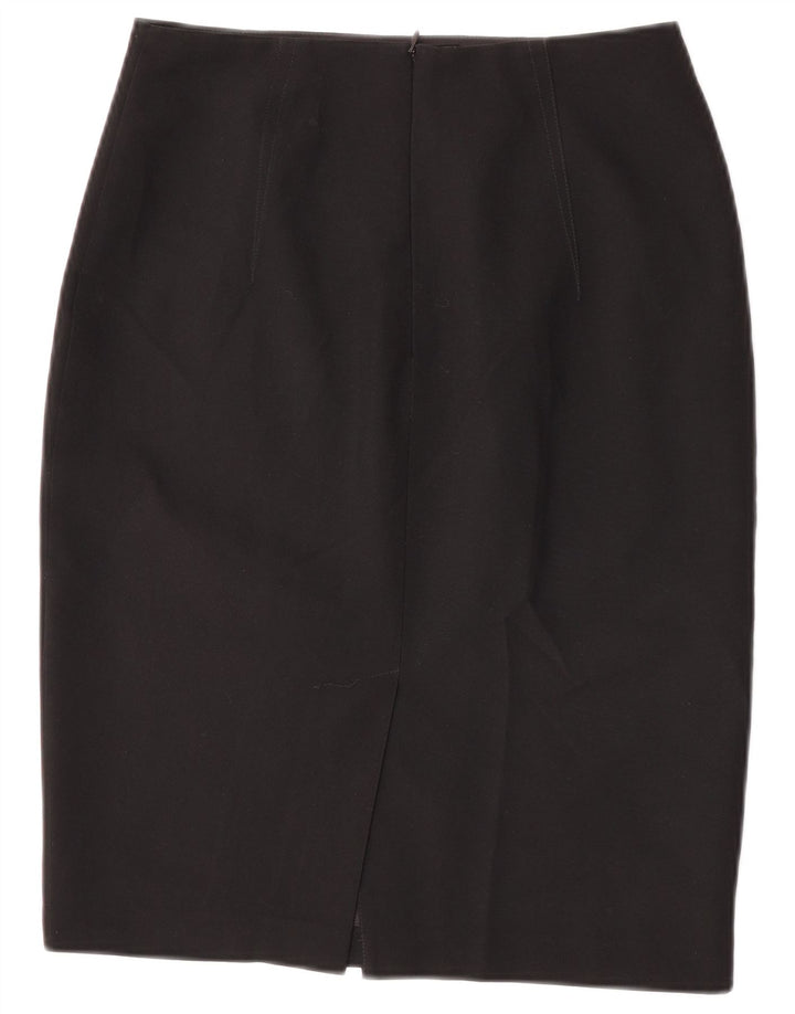 Gonna a tubino da donna Marks & Spencer UK 8 piccola W27 poliestere nero