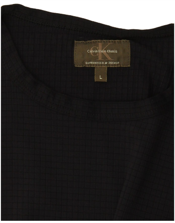 Maglietta kaki da donna Calvin Klein Top UK 14 grande nera