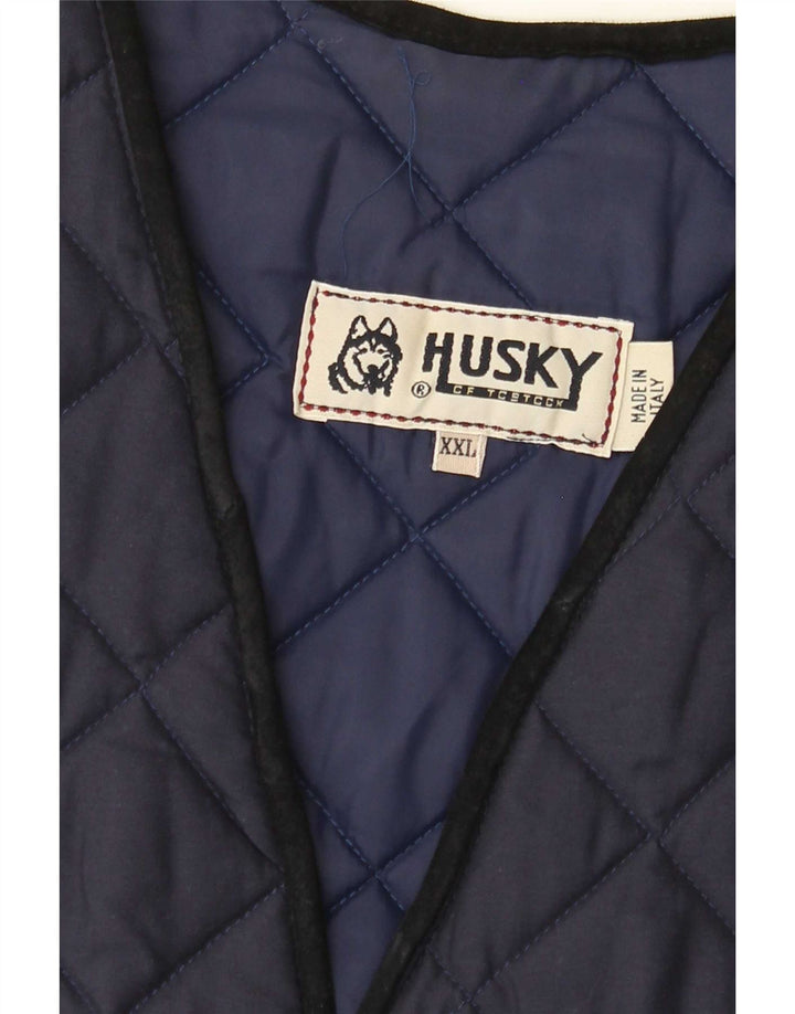 Gilet trapuntato da uomo Husky UK 44 2XL Blu navy