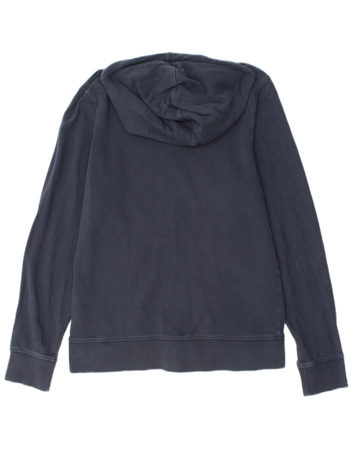 JACK & JONES Maglione con cappuccio e zip da uomo piccolo in cotone blu navy