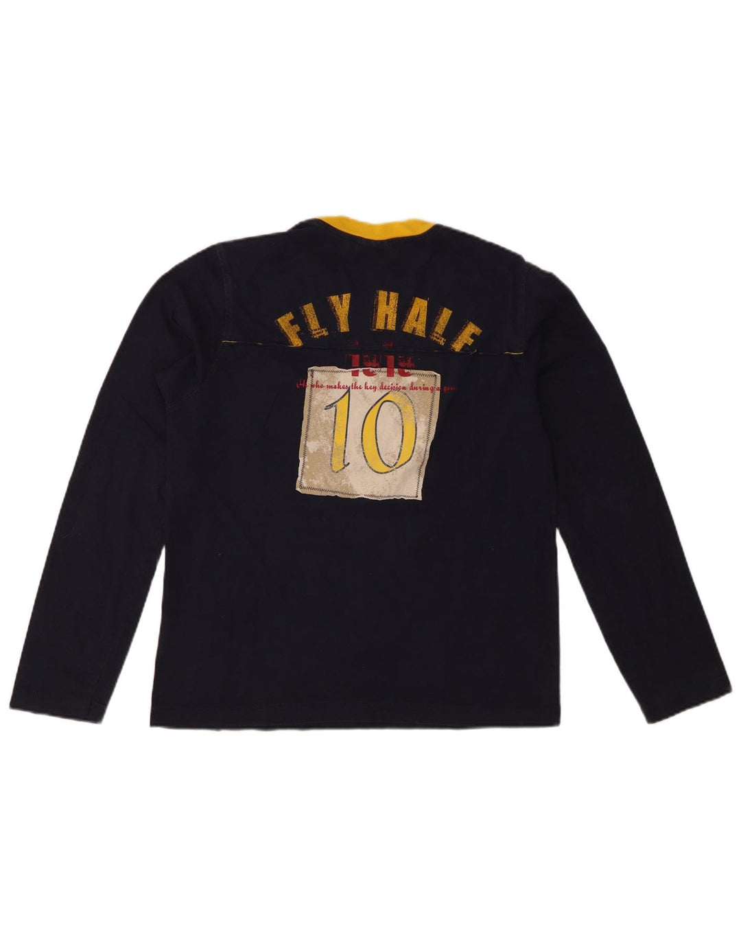 Champion Top da uomo con grafica muscolare a maniche lunghe, colore blu navy medio