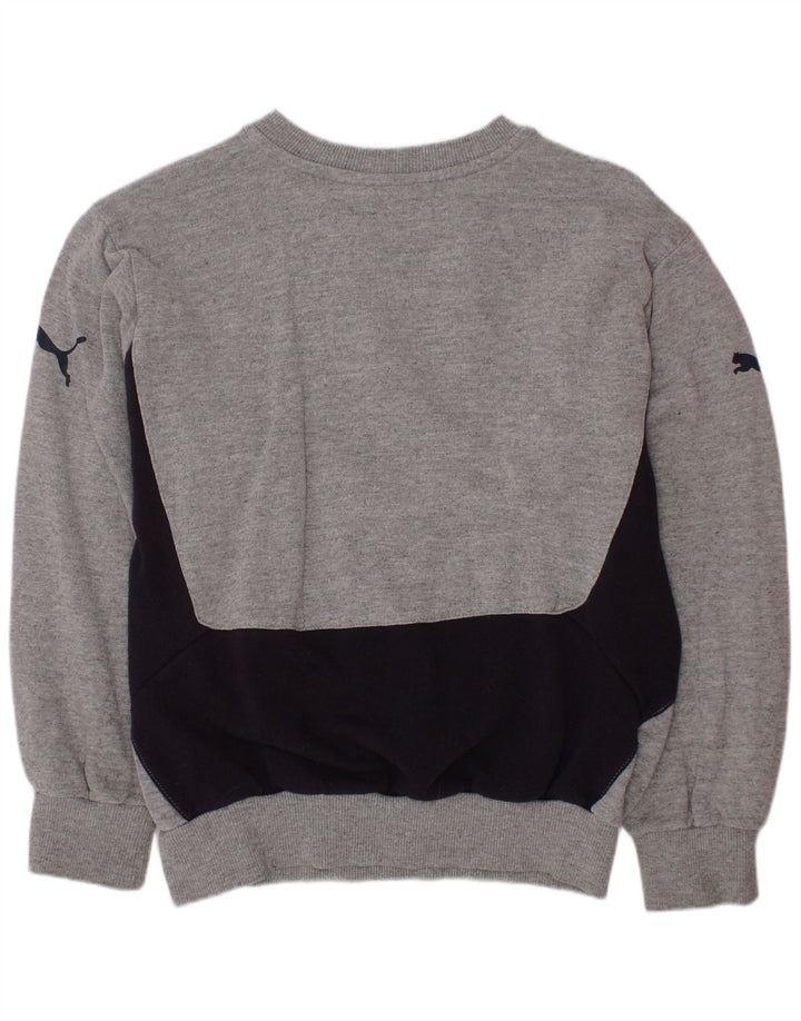 Felpa con grafica NIKE per ragazzi, 9-10 anni, cotone color block grigio