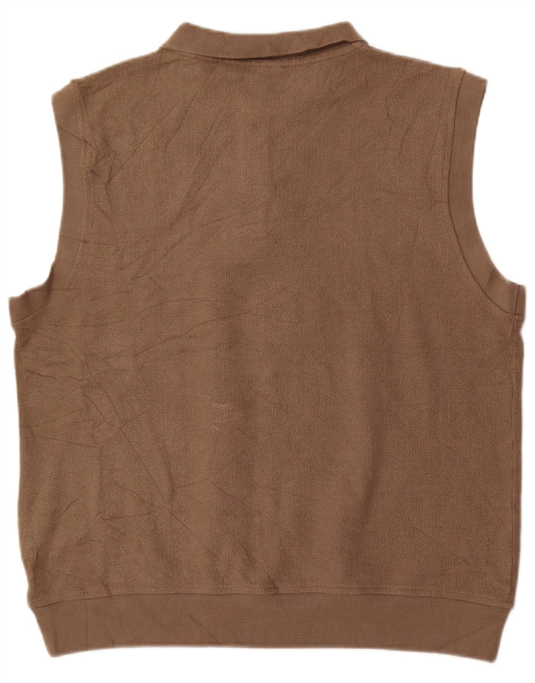 Maglione Zara da uomo senza maniche con collo alto in cotone marrone medio