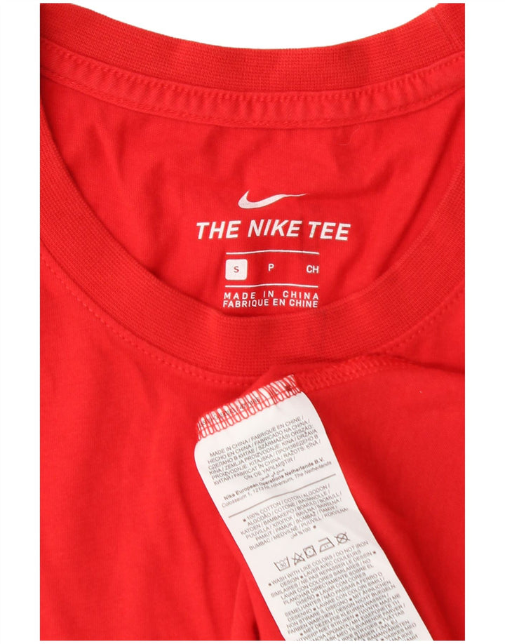 T-shirt da uomo Nike Top Small rossa in cotone