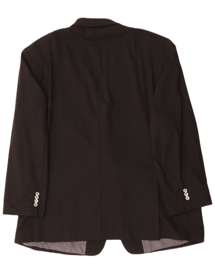 CALVIN KLEIN Giacca blazer a 2 bottoni da uomo IT 54 2XL Lana nera