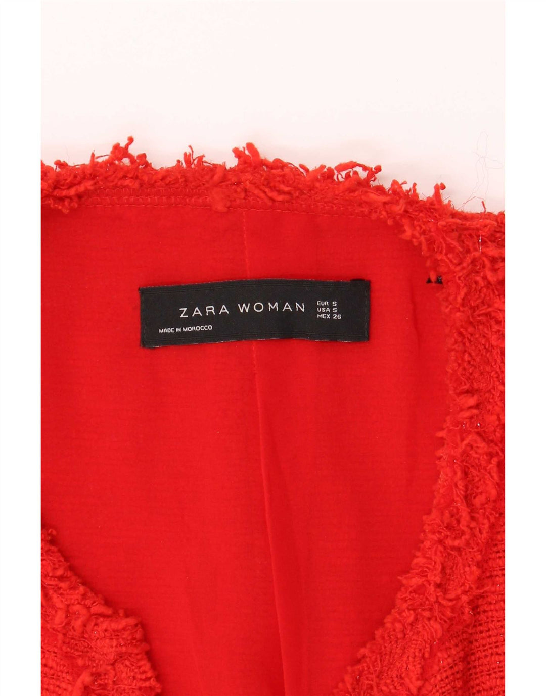 Giacca blazer aperta da donna Zara UK 10 piccola rossa
