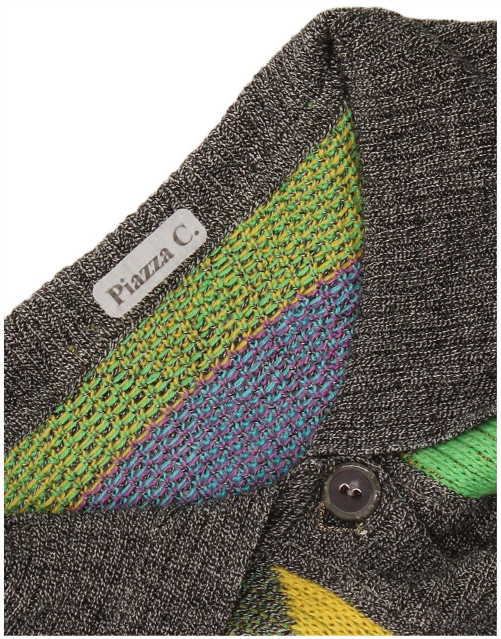 Maglione maglione collo alto da donna Piazza UK 14 medio multicolore