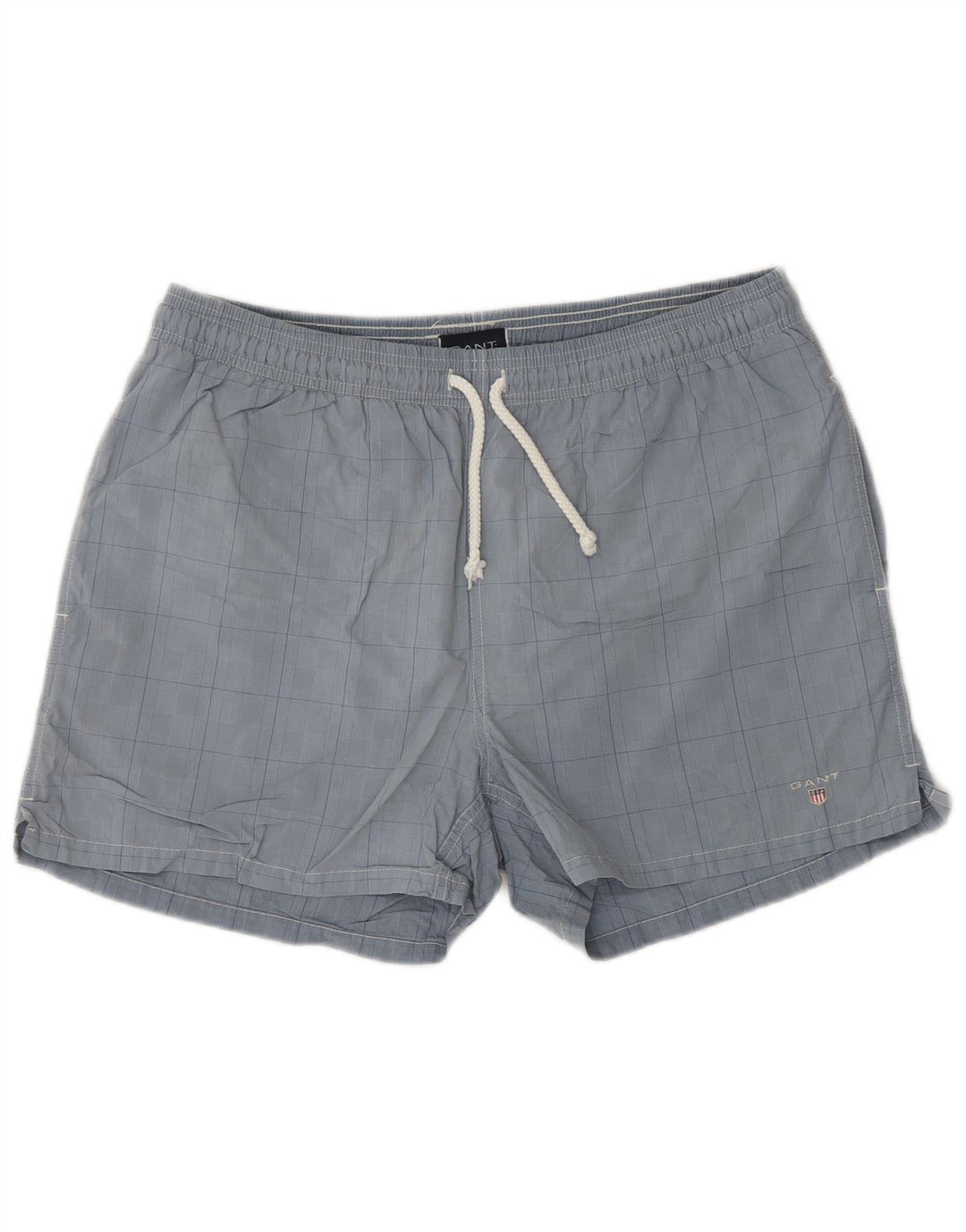 Pantaloncini da bagno da uomo Gant blu medio a quadri
