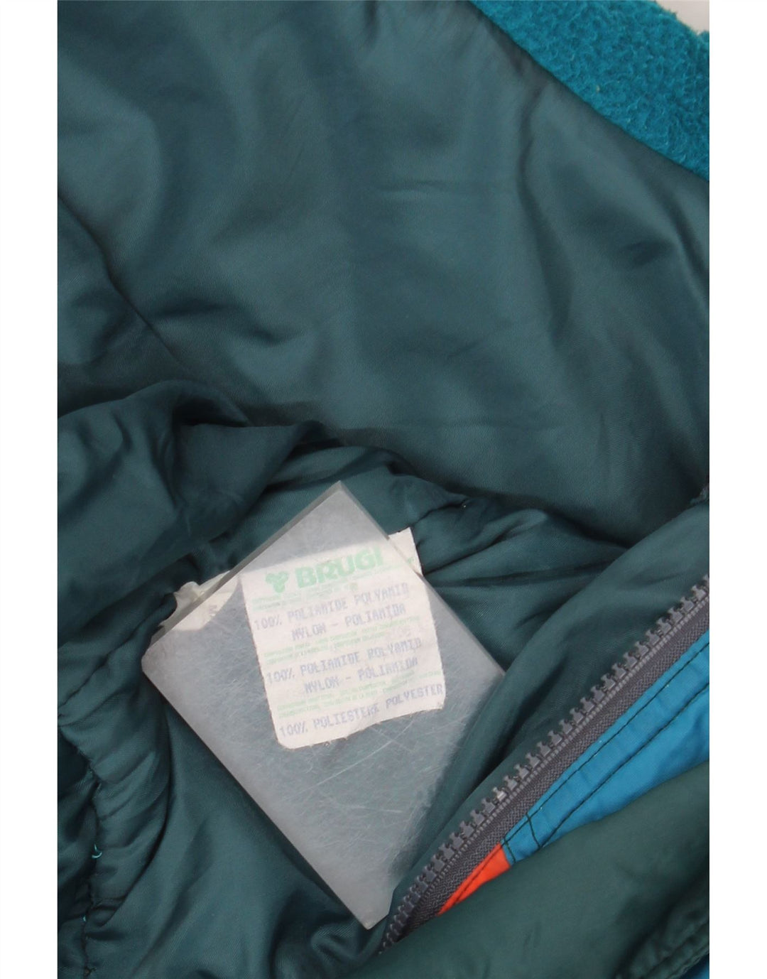 Tuta da sci da uomo con cappuccio Brugi IT 52 XL Verde Colourblock in poliammide