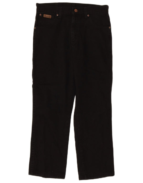 Jeans dritti da uomo Texas WRANGLER W30 L26 cotone nero