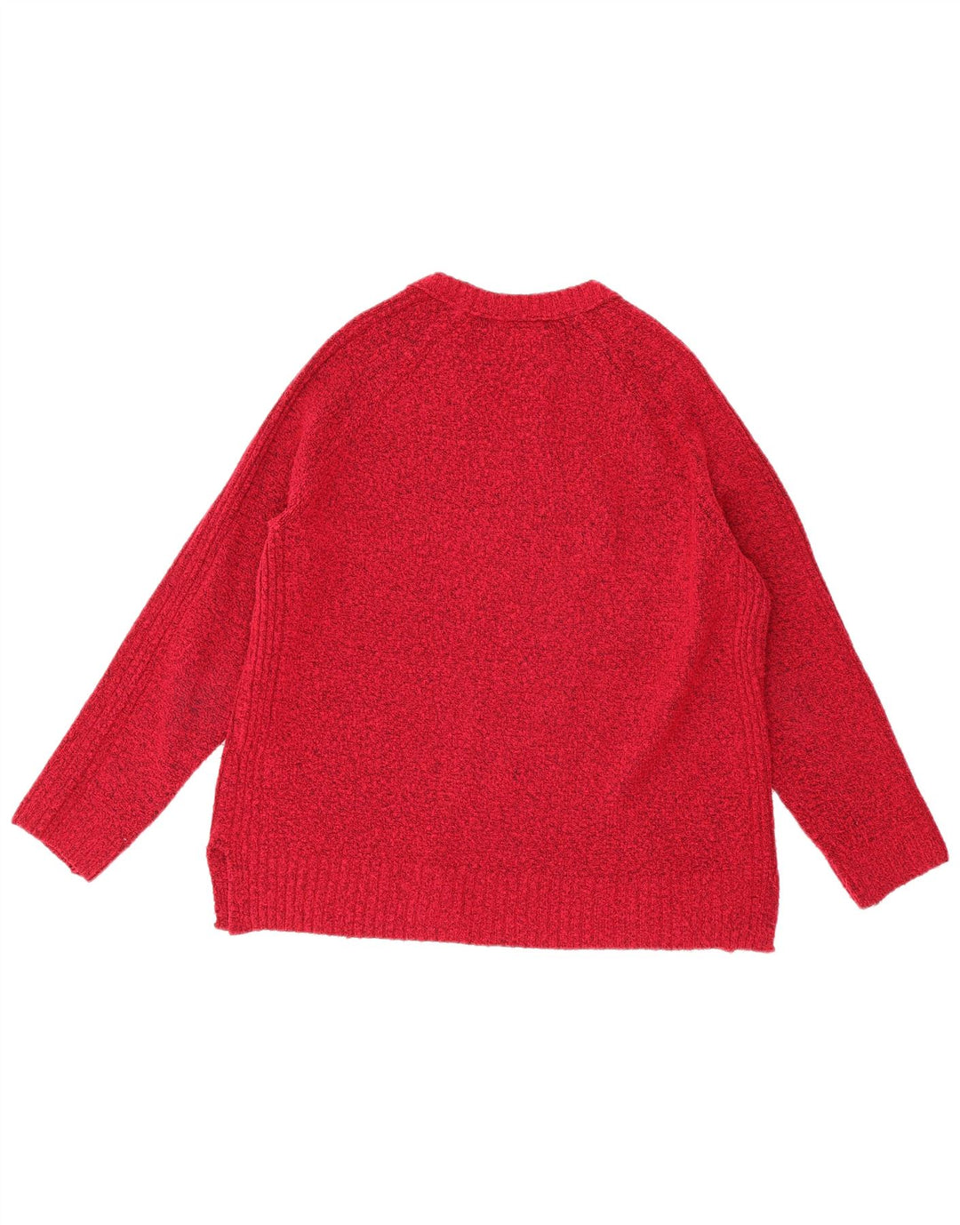 Maglione maglione con scollo a barca da donna Marks & Spencer UK 14 medio rosso screziato