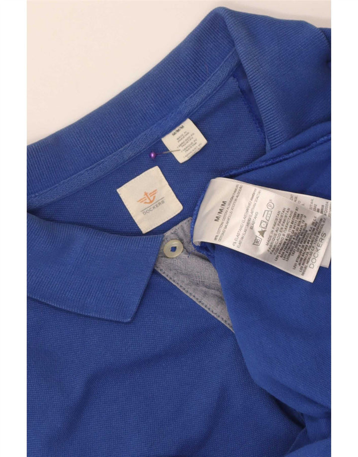 Polo alta da uomo Dockers in cotone blu medio