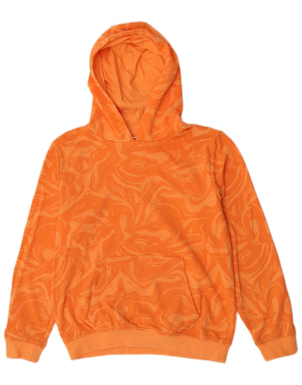 Felpa con cappuccio Fila da bambino 11-12 anni in cotone arancione tie-dye
