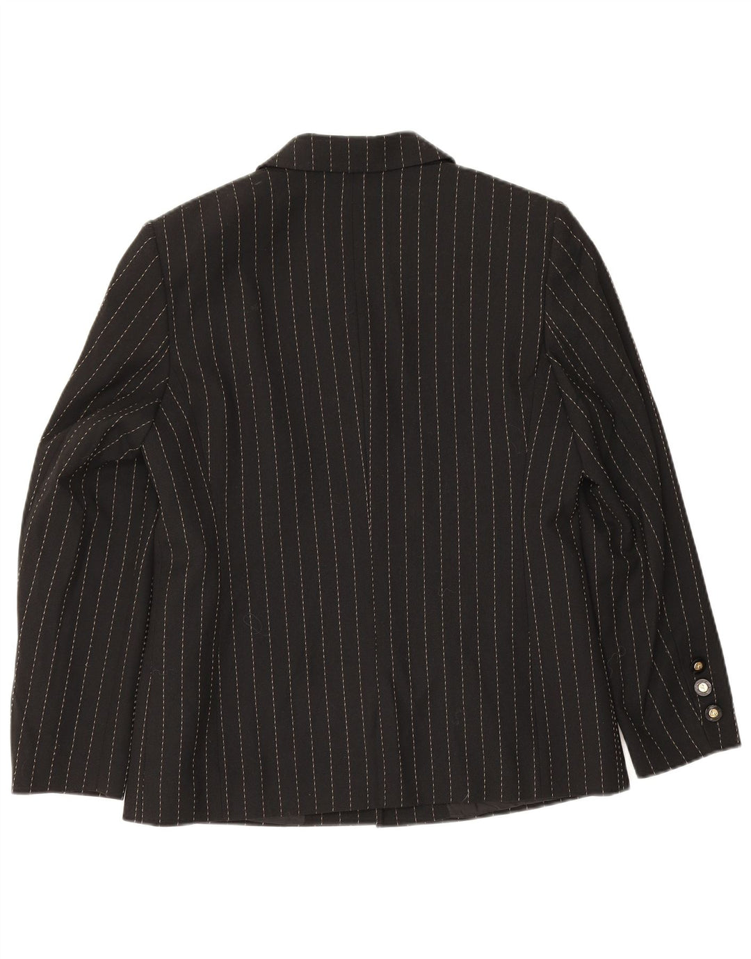 Giacca blazer da donna a 4 bottoni Delmod UK 12 poliestere gessato medio nero