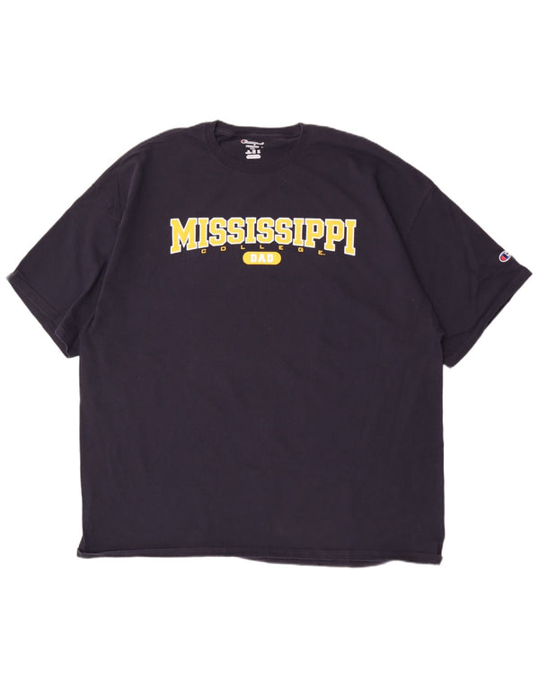 Maglietta grafica da uomo Champion Mississippi Top 3XL Blu navy