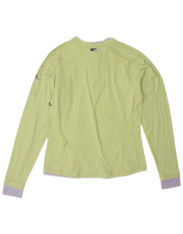 Maglietta ASICS da donna con grafica pullover UK 10 Small Green Colourblock