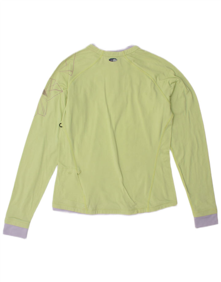 Maglietta ASICS da donna con grafica pullover UK 10 Small Green Colourblock