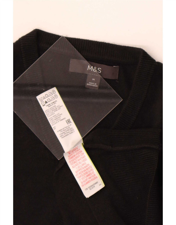 Maglione da uomo con scollo a V Marks & Spencer, acrilico nero medio