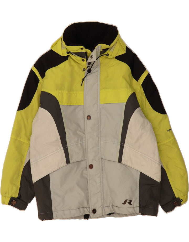 VINTAGE Boys Ski Jacket 13-14 Years Yellow Colourblock Polyamide Vintage Vintage and Second-Hand Vintage from Messina Hembry 