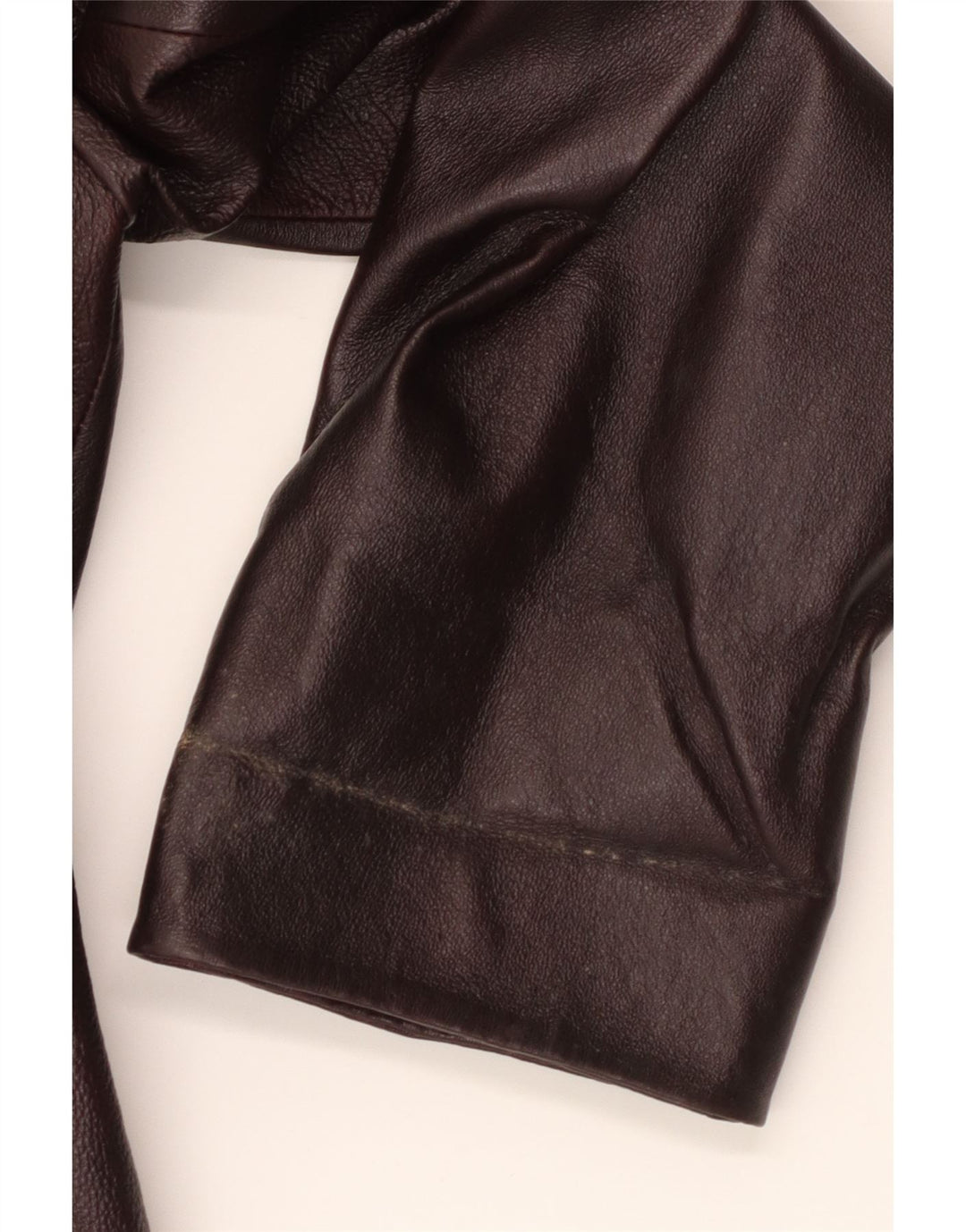 Giacca blazer in pelle vintage da donna a 3 bottoni UK 22 3XL Pelle bordeaux