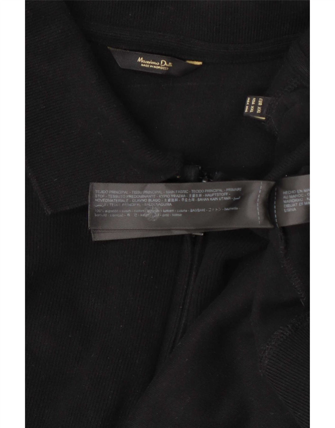 Maglione maglione da uomo con collo alto Massimo Dutti 2XL cotone nero