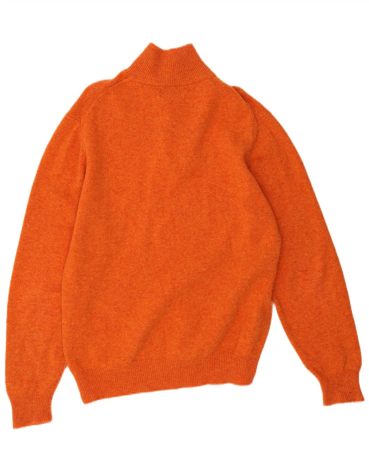 Maglione Kappa da uomo con zip e collo in lana arancione medio