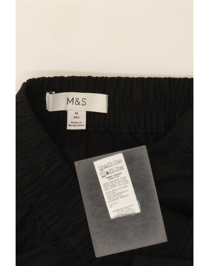 Pantaloni corti da donna Marks & Spencer UK 14 medi W30 L26 neri