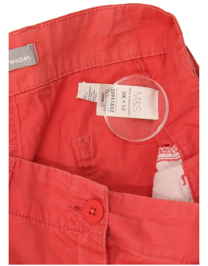 Pantaloni Capri da donna Marks & Spencer UK 12 medi W32 cotone rosa