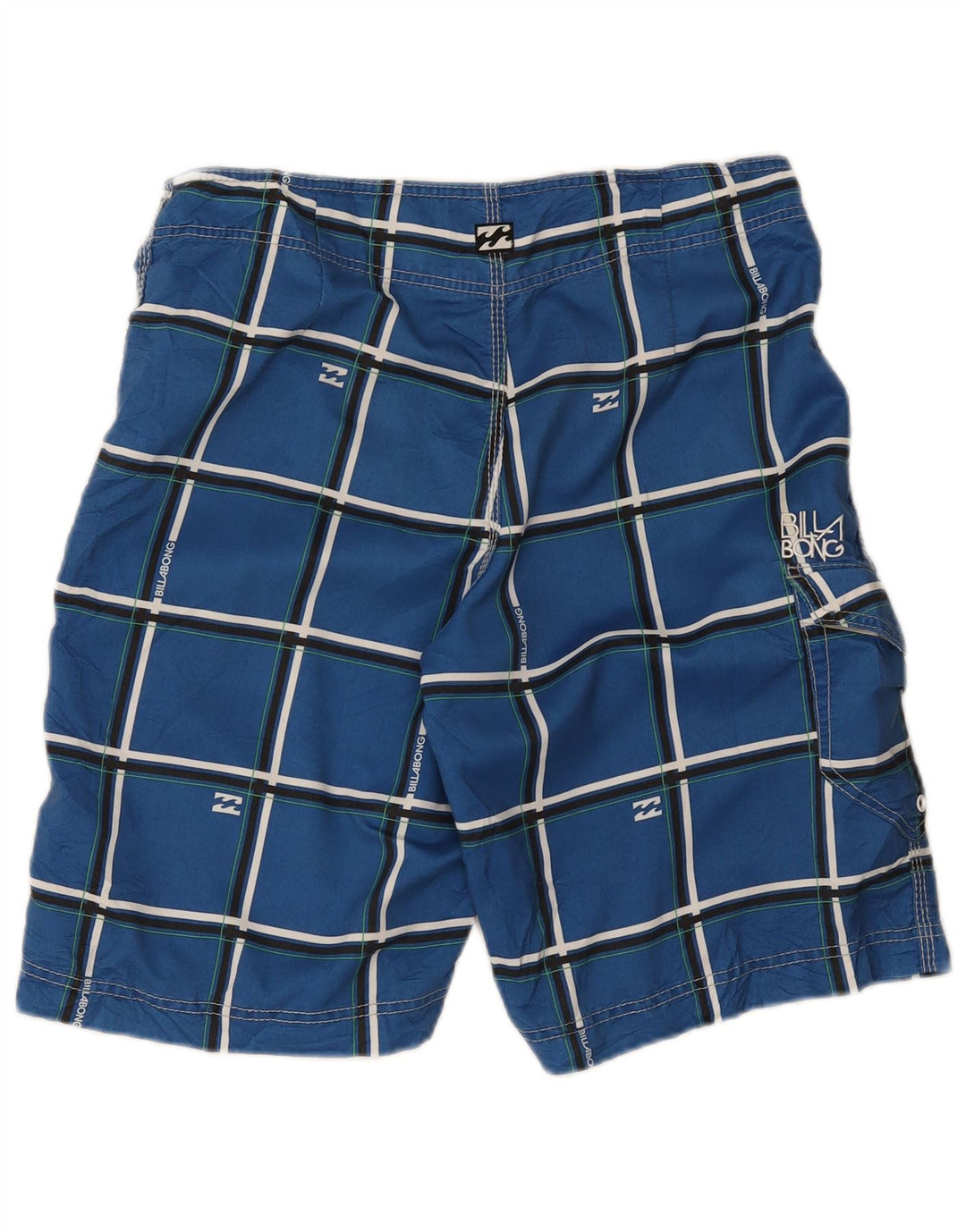 Pantaloncini da bagno da uomo Billabong in poliestere a quadri blu medio