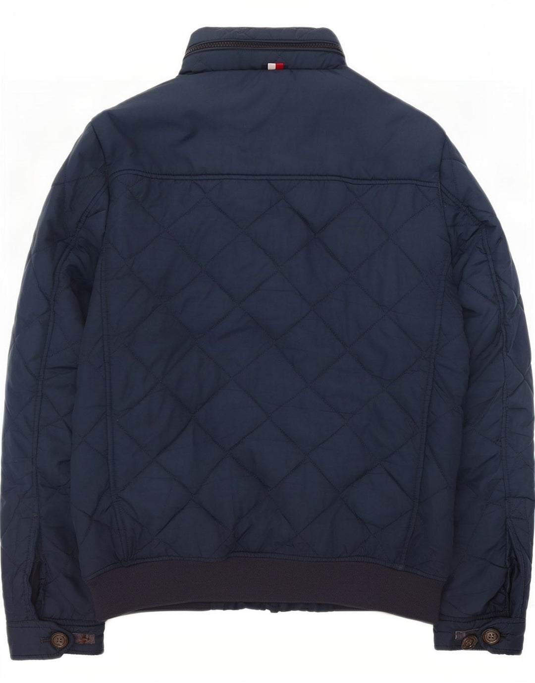 Giacca trapuntata con cappuccio da uomo Tommy Hilfiger UK 36 Small Poliestere blu navy