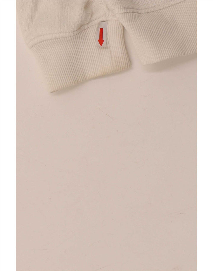 Felpa oversize con grafica da donna Tommy Hilfiger Maglione UK 10 Small Bianco
