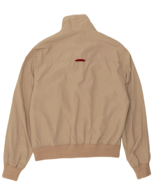 Conte of Florence Mens Bomber Jacket UK 40 Large Beige Polyester