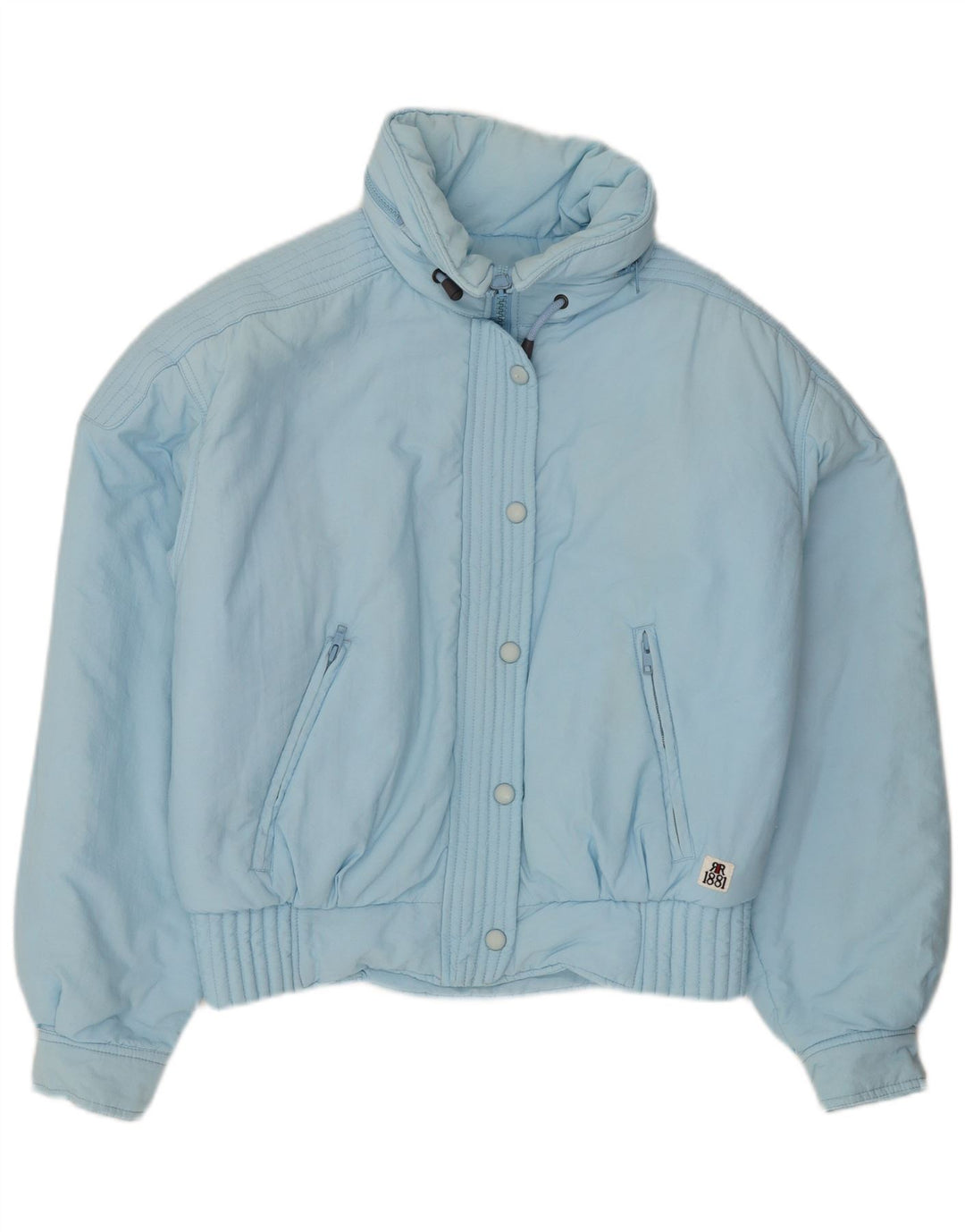 Giacca imbottita oversize con cappuccio da donna Cerruti 1881 UK 8 piccola blu