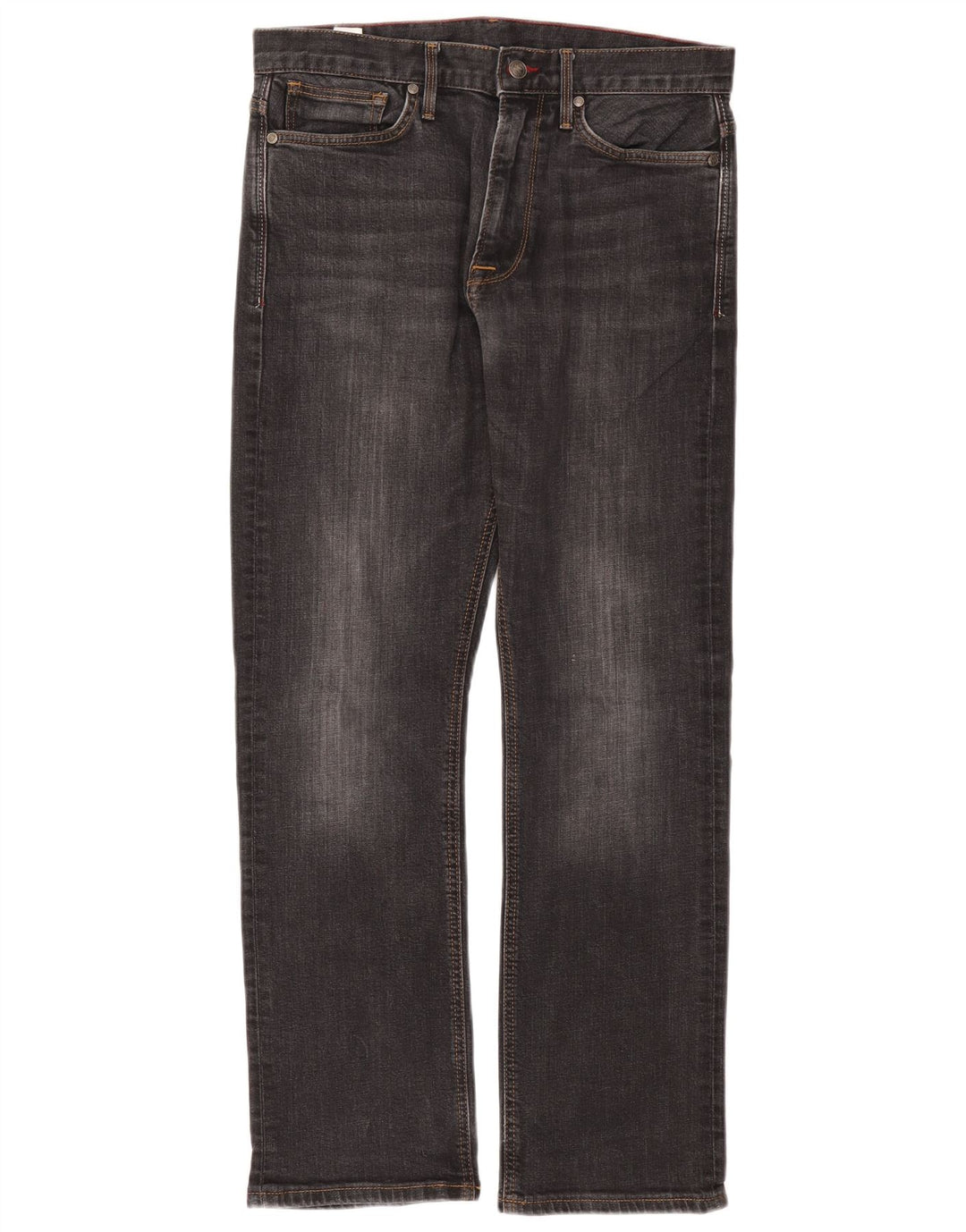 Jeans dritti da uomo Marks & Spencer blu Harbour W34 L31 cotone nero