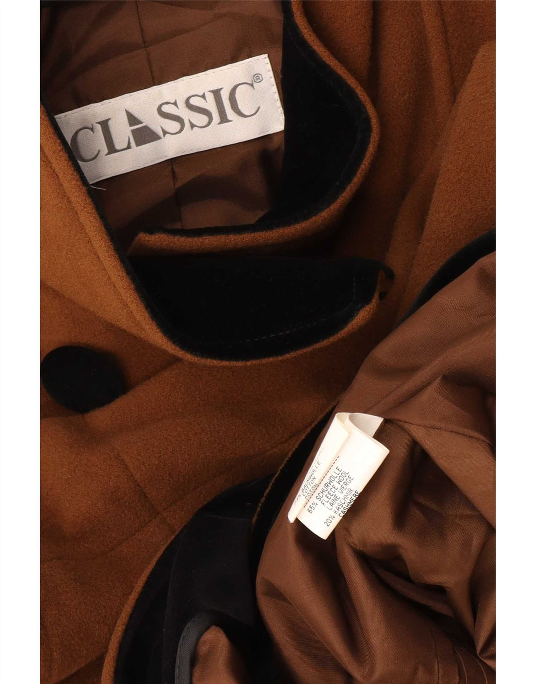Cappotto doppiopetto da donna CLASSIC UK 18 XL cotone marrone
