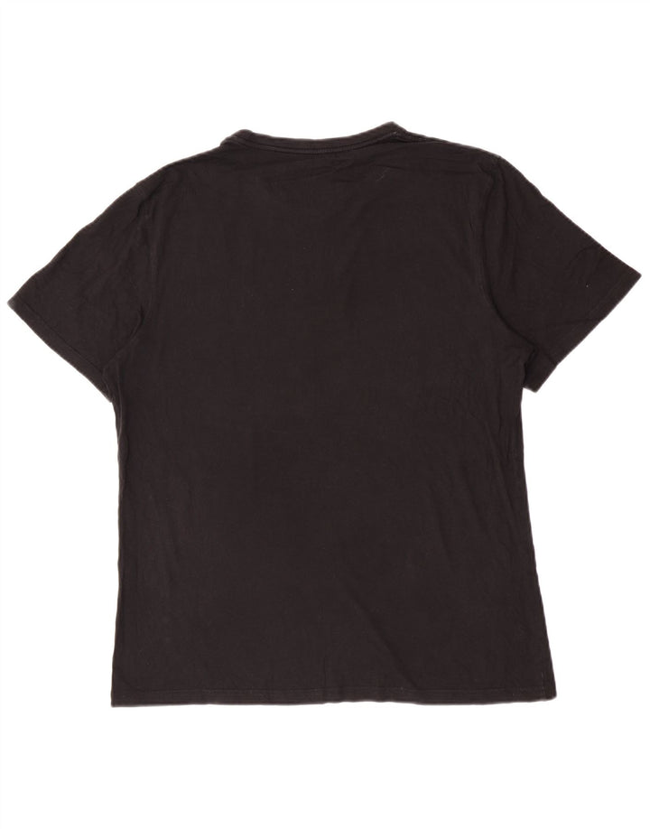 T-shirt grafica da uomo Champion Top grande in cotone nero