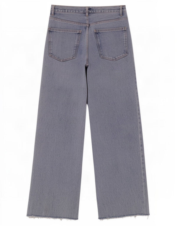 Jeans da donna a gamba larga Massimo Dutti EU 38 Small W28 L28 Blu