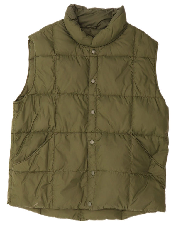 Gilet imbottito da uomo LANDS END UK 40 grande verde