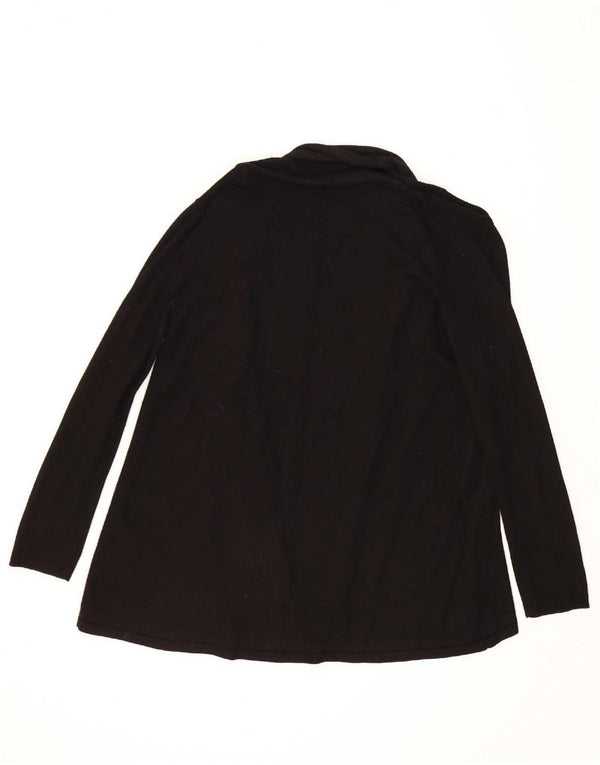 Maglione cardigan aperto da donna Zara UK 12 viscosa nera media