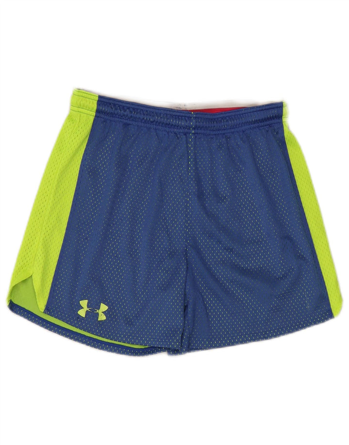 Pantaloncini sportivi da donna Under Armour UK 10 Small Blu Colourblock Poliestere