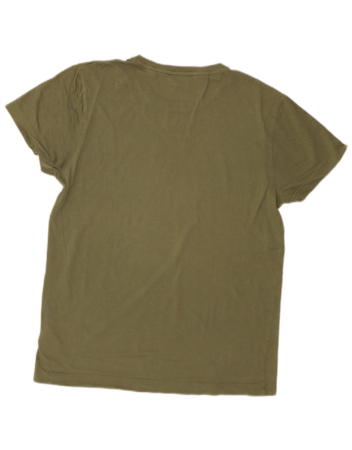 Gant T-shirt grafica da uomo Top in cotone kaki medio