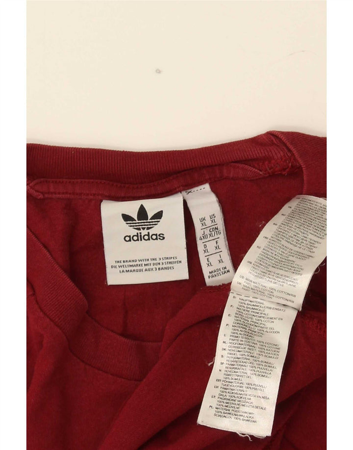 T-shirt da uomo Adidas Top XL rossa in cotone